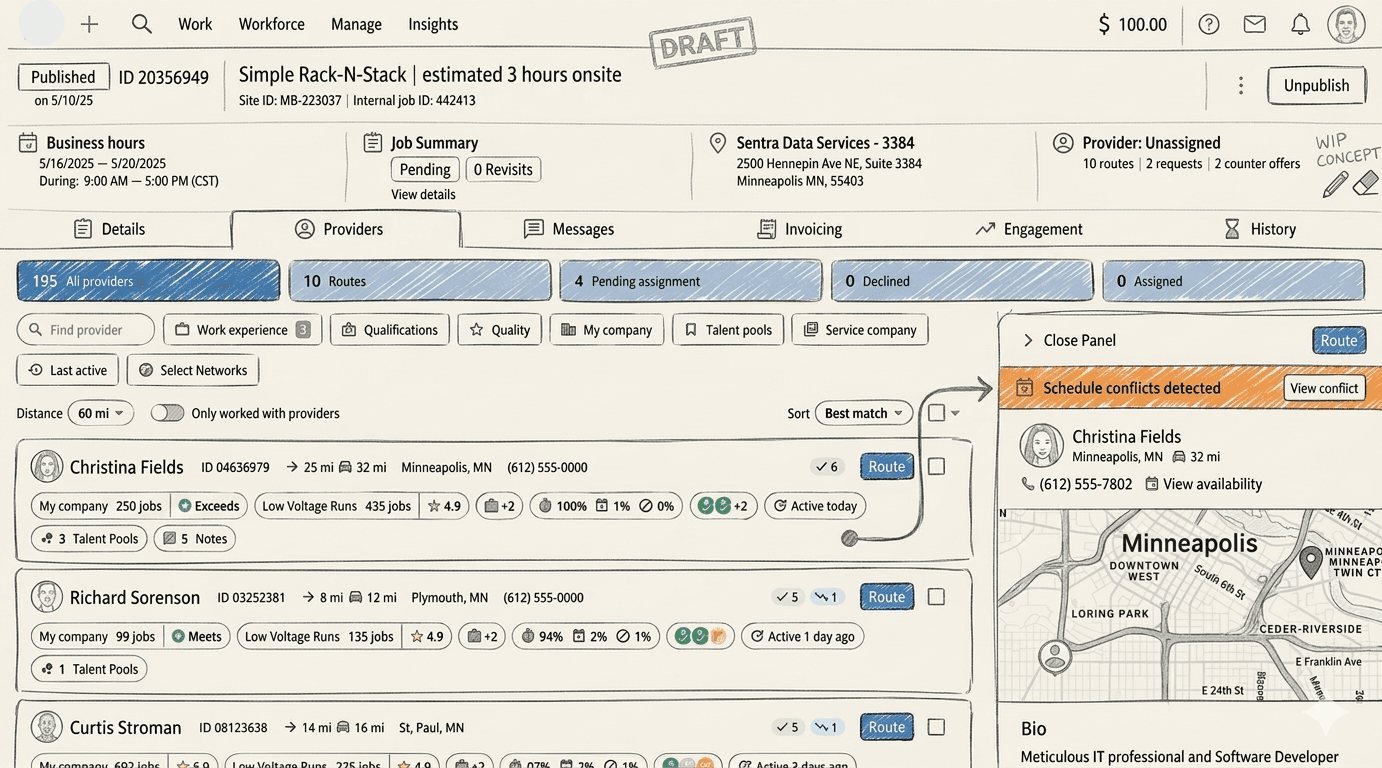 Provider Match system design visual